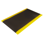 Crown Wear-Bond Tuff-Spun Diamond Surface Dry Area Anti-Fatigue Mat - 3' x 5', Black/Yellow